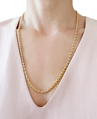Sparkle Rope Link 20" Chain Necklace (3.6mm) in 14k Gold