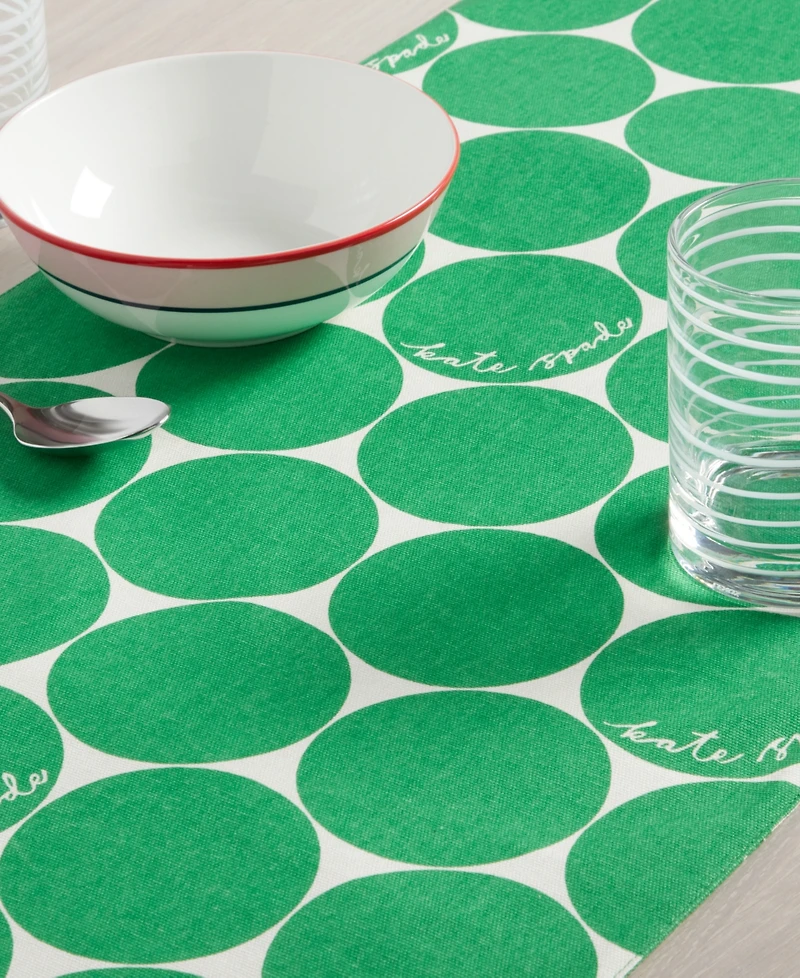 kate spade new york the Loop Joy Dot Reversible Table Runner