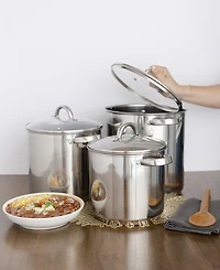 Sedona Kitchen 3-Pc. Stainless Steel Stockpot Set