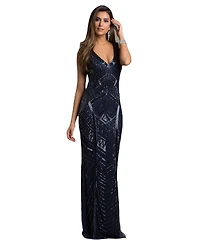 Lara Women's Fitted Dress With Tonal Beading