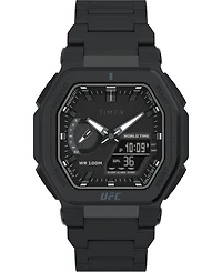 Timex Ufc Men's Colossus Analog-Digital Black Stainless Steel Watch, 45mm