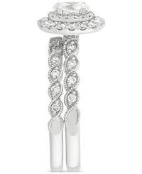 Diamond Oval Halo Bridal Set (3/4 ct. t.w.) in 14k White Gold