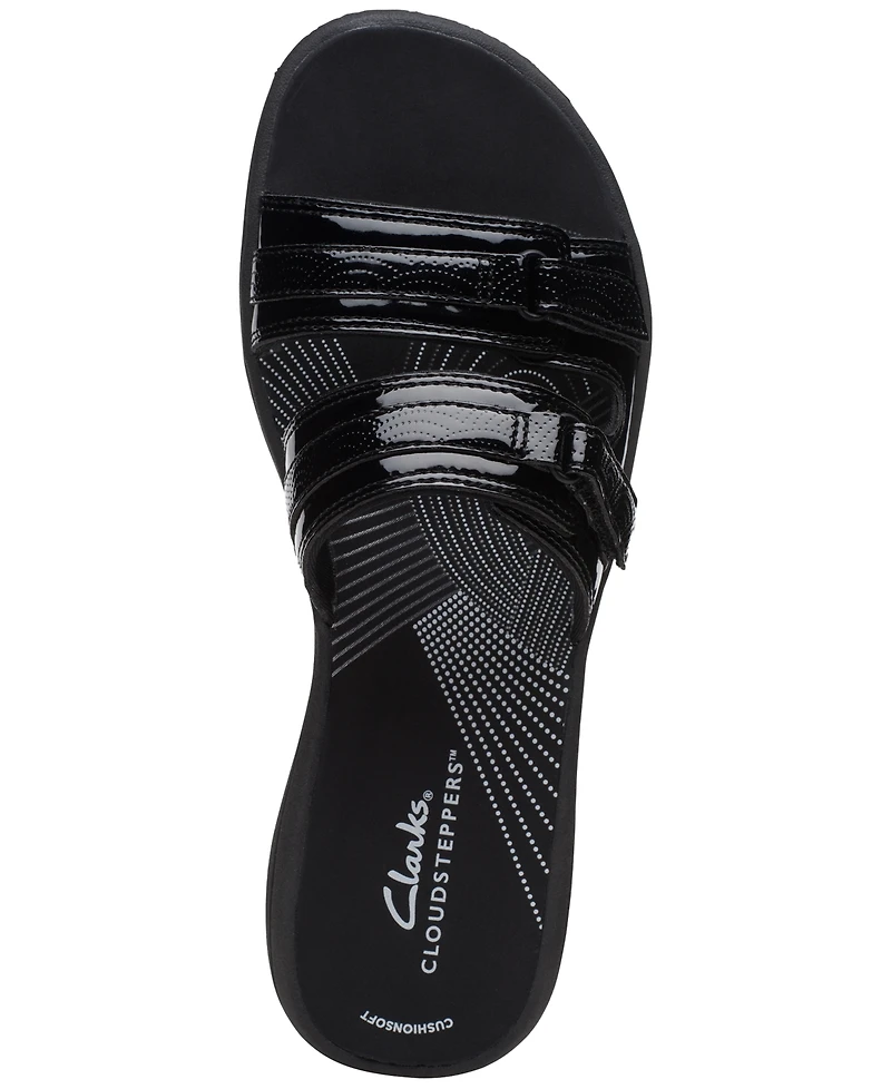 Clarks Women's Cloudsteppers Breeze Piper Comfort Slide Sandals
