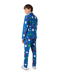 OppoSuits Big Boys Festivity Christmas Party Outfit Including Blazer, Pants and Clip-On-Tie Suit Set