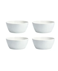 Fortessa White Embossed Cereal Bowls, Set of 4
