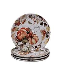 Certified International Harvest Splash Dinner Plate, Set of 4