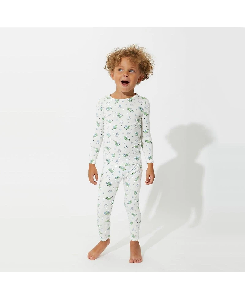 Bellabu Bear Toddler| Child Unisex Kids Dragon Set of 2 Piece Pajamas