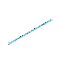 Sterling Silver Or Gold Plated Over Sterling Silver Cz Oval Tennis Bracelet