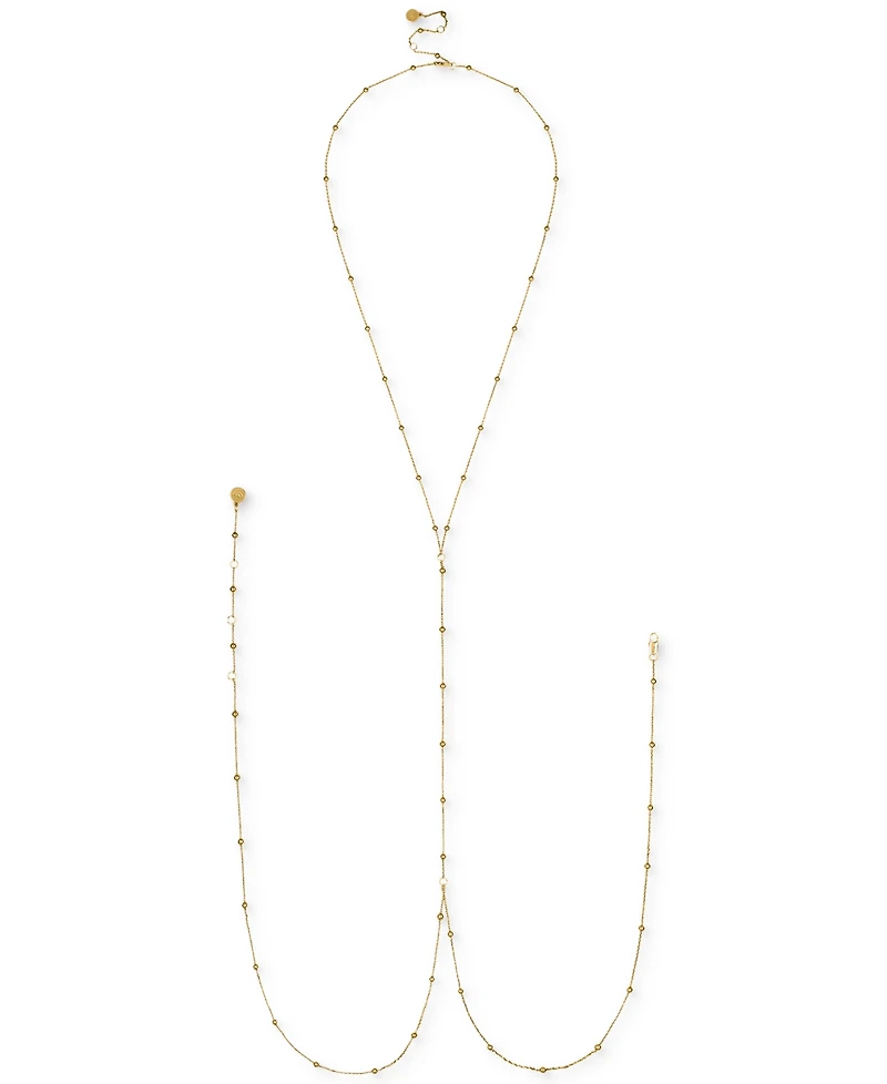 Oma The Label 18k Gold-Plated Dainty Bead Body Chain