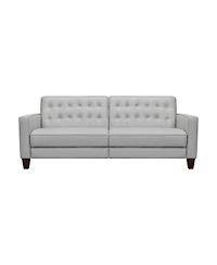Wesley 81" Genuine Leather Power Footrest Tuxedo Arm Sofa