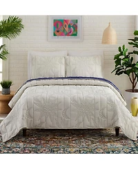 Justina Blakeney Sun Moon Cotton 3-Pc Quilt Set, Full/Queen