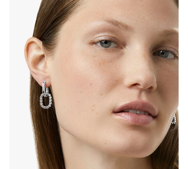 Ana Luisa Double Hoop Earrings - Ash Double Silver