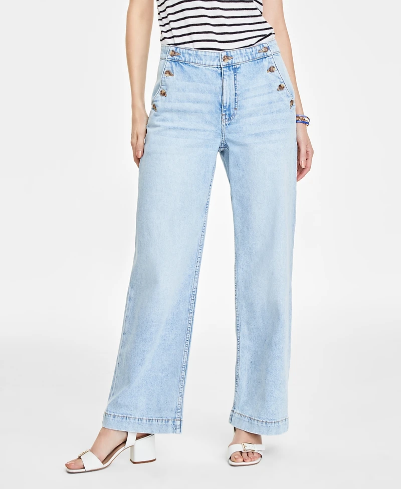On 34th Women's Sailor High-Rise Wide-Leg Jeans, Regular & Short, Created for Macy's