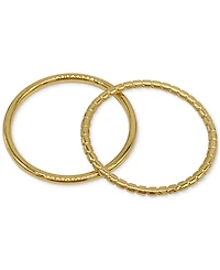 Adornia Gold-Tone Water-Resistant Stacking Ring Set