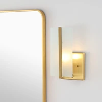 Jonathan Y Mila Modern Coastal Iron/Glass Led Sconce (Set of 2)