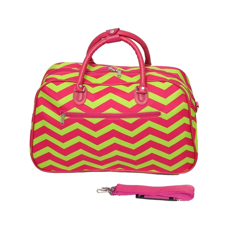World Traveler Chevron 21-inch Carry-On Shoulder Duffel Bag