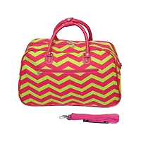 World Traveler Chevron 21-inch Carry-On Shoulder Duffel Bag