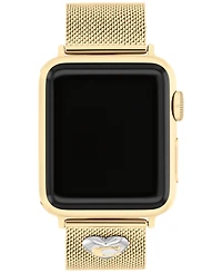 Coach Gold-Tone Stainless Steel Mesh Bracelet for 38, 40, 41mm Apple Watch