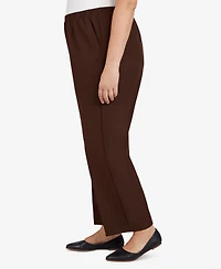 Alfred Dunner Plus Classic Pull-On Straight-Leg Short Length Pants