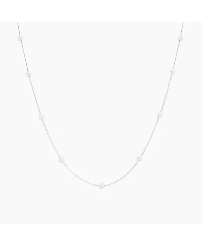 Bearfruit Jewelry Sterling Silver Infinite Cultured Pearl Necklace
