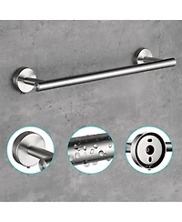 Aquaterior 5-Piece Bathroom Hardware Set Wall Mount Towel Bar Toilet Paper Holder Robe Hook