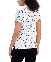 Tommy Hilfiger Women's Printed Quarter-Button Polo Top