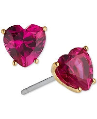 Eliot Danori Cubic Zirconia Heart Stud Earrings, Created For Macy's