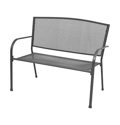 Patio Bench 42.5" Steel and Mesh Anthracite