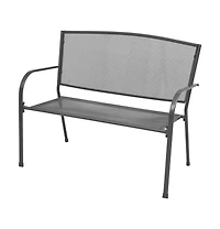 Patio Bench 42.5" Steel and Mesh Anthracite