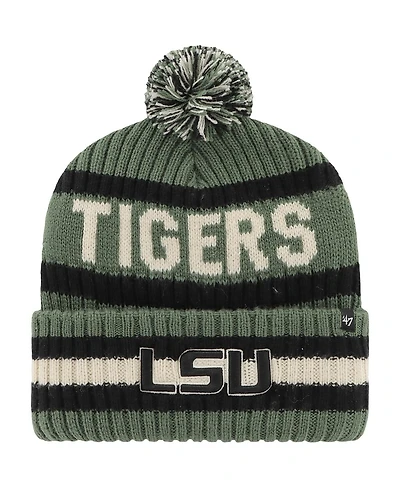 Men's '47 Brand Green Lsu Tigers Oht Military-Inspired Appreciation Bering Cuffed Knit Hat with Pom