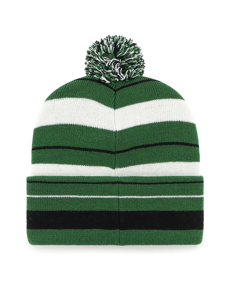 Men's '47 Brand Green New York Jets Powerline Cuffed Knit Hat with Pom