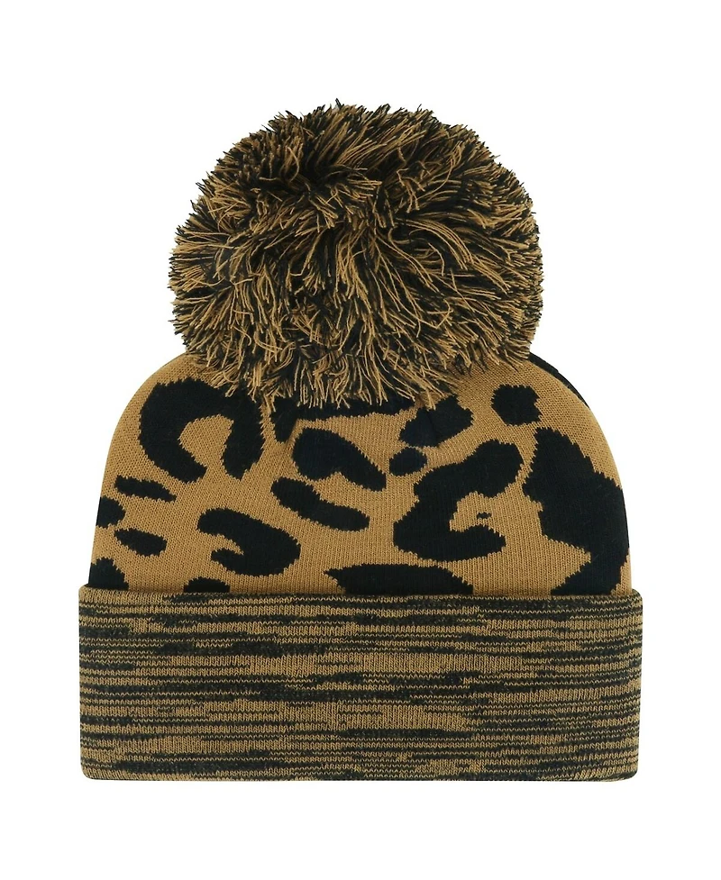 Women's '47 Brand Brown Denver Broncos Rosette Cuffed Knit Hat with Pom