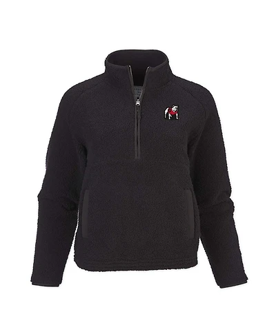 Women's Black Georgia Bulldogs Everest Half-Zip Top