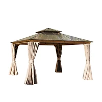 Streamdale 12'X12' Hardtop Gazebo with Curtains and Net