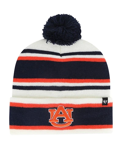 Youth Boys and Girls '47 Brand White Auburn Tigers Stripling Cuffed Knit Hat with Pom