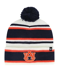 Youth Boys and Girls '47 Brand White Auburn Tigers Stripling Cuffed Knit Hat with Pom