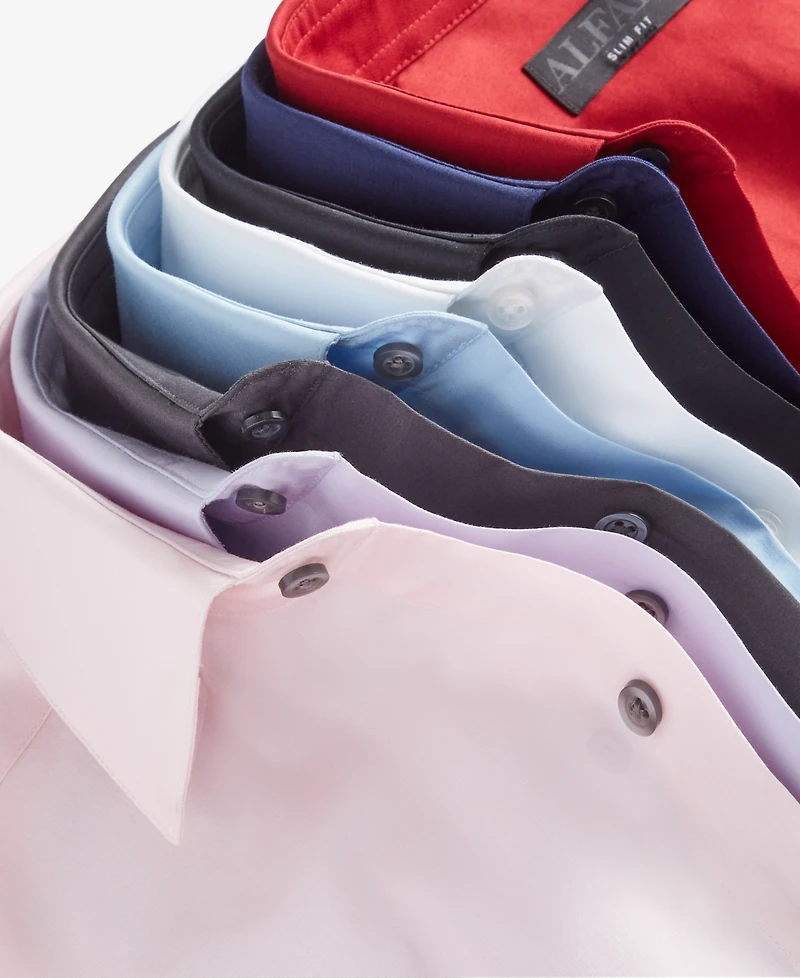Alfani Men's Slim-Fit Temperature Regulating Dress Shirt, Created for Macy's