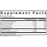 Codeage Calcium 250mg Supplement, Vitamin D3, Magnesium, Zinc, Copper, Boron, Vitamin K2-4-Month Supply