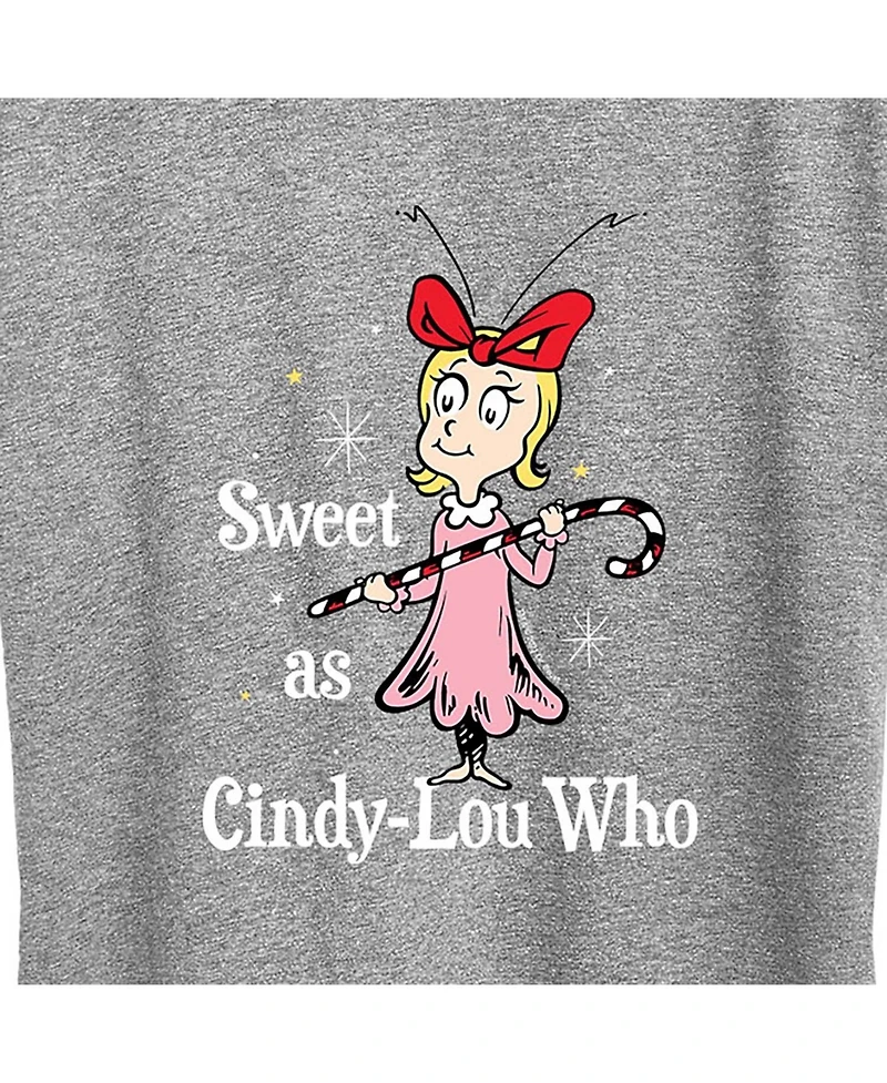 Trendy Plus Size The Grinch Cindy-Lou Who Christmas Graphic T-shirt