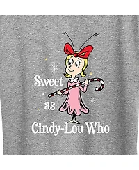 Trendy Plus Size The Grinch Cindy-Lou Who Christmas Graphic T-shirt