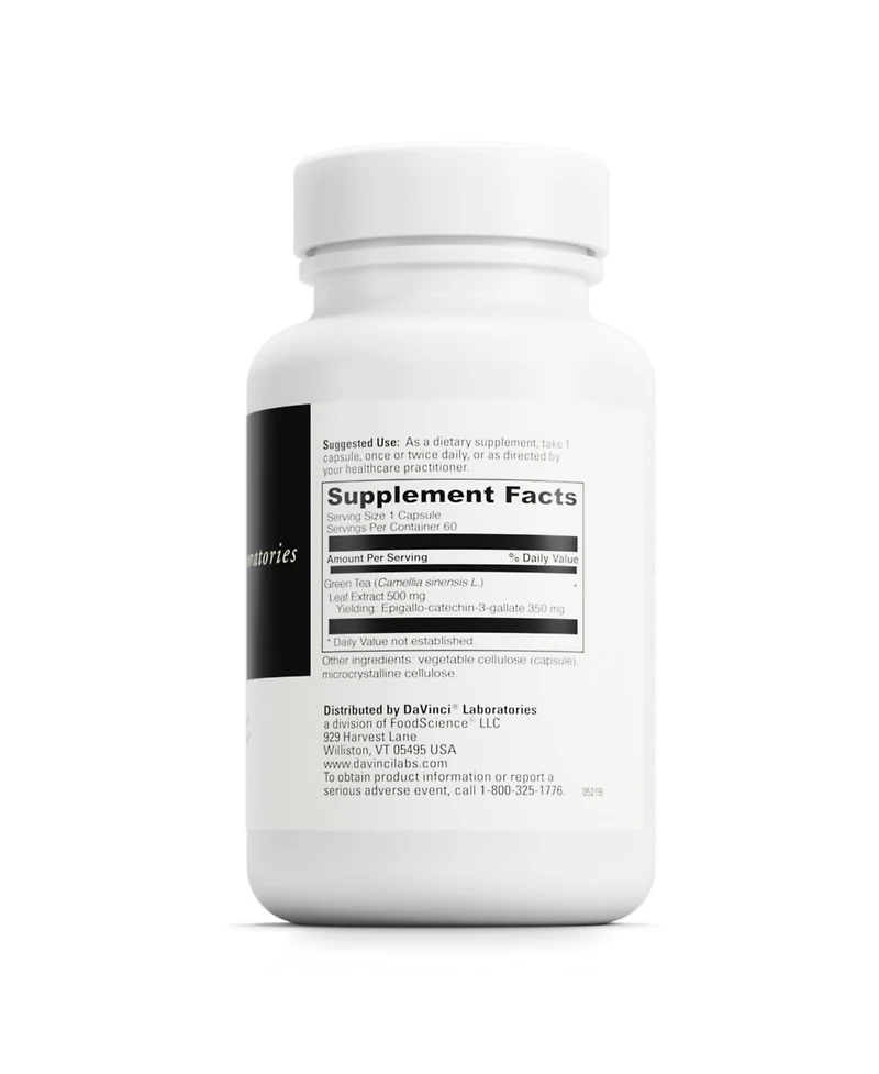 DaVinci Laboratories DaVinci Labs Green Tea-70 - Dietary Supplement to Support the Immune System, Cardiovascular Health and Cholesterol Health
