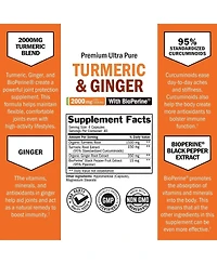 Turmeric & Ginger Supplement 2000mg, 160 ct