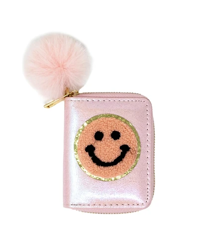 Kids Pink Shiny Happy Face Wallet