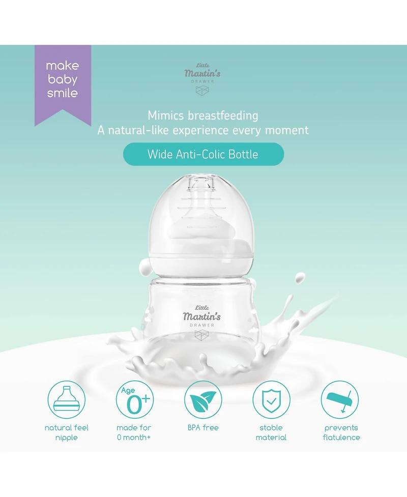 Little Martin's Milk Bottles - 150ml/5oz - 3 Packs