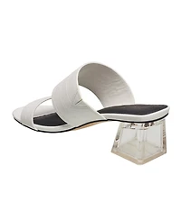 French Connection Women's Slide on Block Heel Sandals