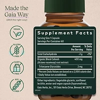 Gaia Herbs Black Cohosh - Menopause Support Supplement to Help Maintain Hormone Balance and Health for Women - With Organic Black Cohosh