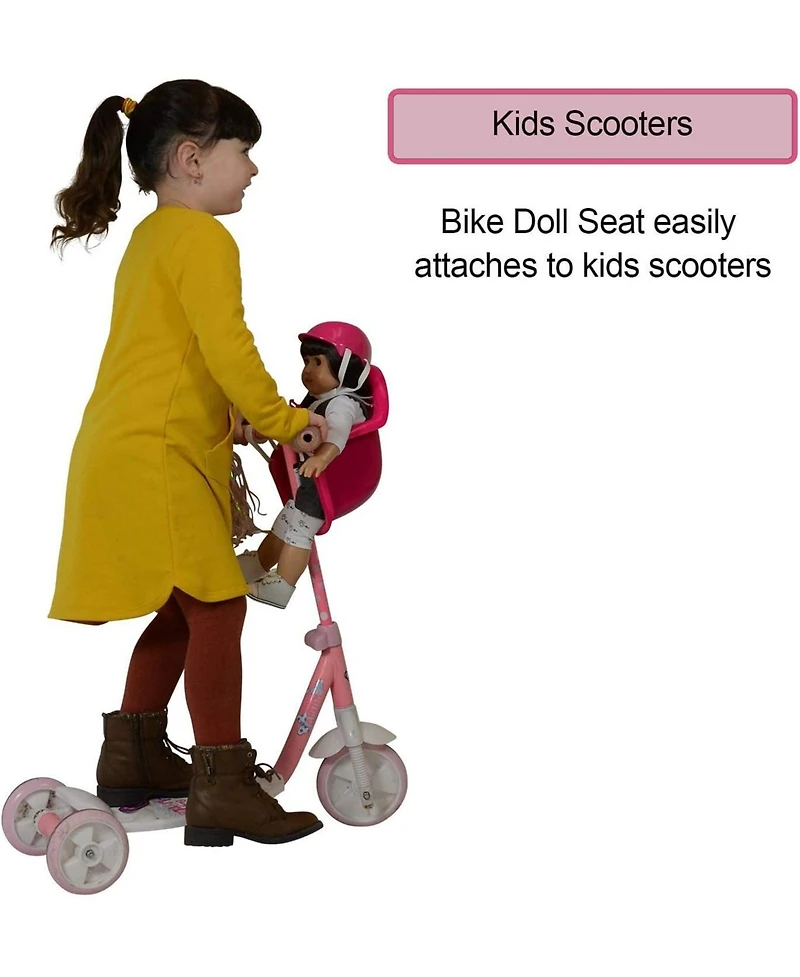 The New York Doll Collection Doll Bike Seat Carrier for Baby Dolls & 18 Inch Dolls