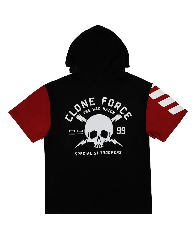 Men's and Women's Heroes & Villains Black Star Wars Clone Force Short Sleeve Pullover Hoodie