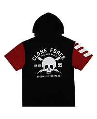 Men's and Women's Heroes & Villains Black Star Wars Clone Force Short Sleeve Pullover Hoodie