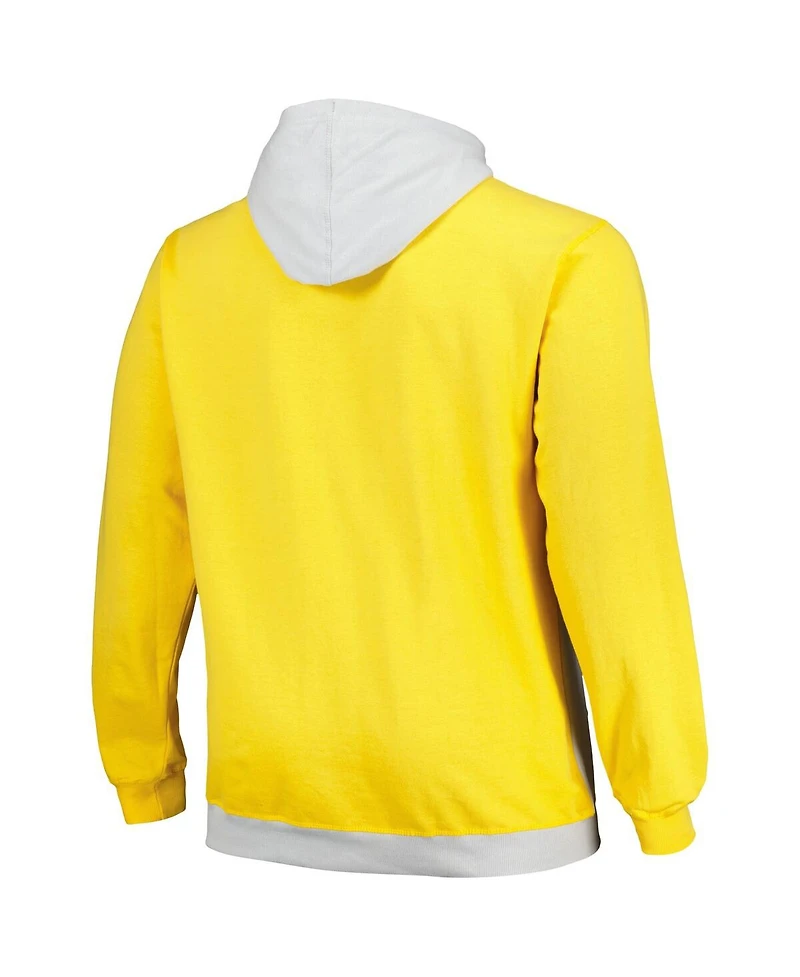 Men's Fanatics Gold, Silver Los Angeles Lakers Big and Tall Primary Arctic Pullover Hoodie